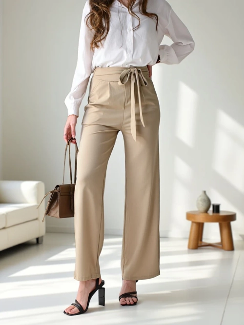 Королівська мода Широкі жіночі штани з поясом