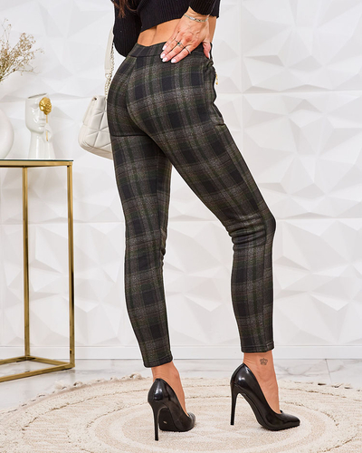 Royalfashion Damen isolierte karierte Teggings-Hose
