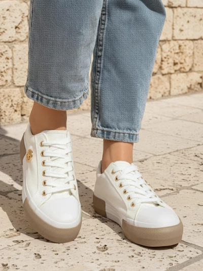 Damen-Sneaker Aurelio Canvas in Weiß