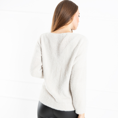 Klassischer Oversize-Pullover beige - Kleidung