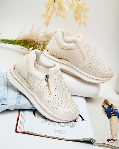 Royalfashion Жіночі напівчеревики з цирконами Mirconie