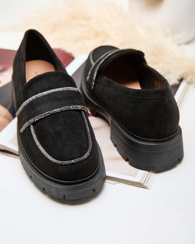 Royalfashion Damen Mokassins mit Zirkonen Eroime