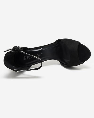 Damensandale mit hohem Absatz in Schwarz Opassa - Footwear