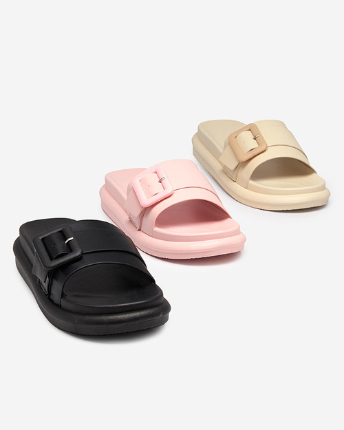 Рожеві жіночі шльопанці з пряжкою Liselda