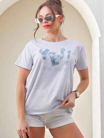 Royalfashion Damen Baumwoll-T-Shirt Ja!