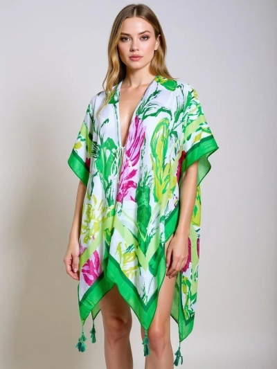 Pareo Calista – Buntes Royalfashion Strand-Pareo bis zum Knie mit V-Ausschnitt