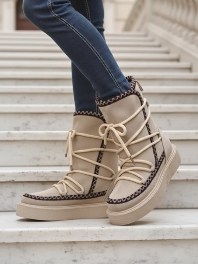 Royalfashion Damen Schnürschneestiefel Siozi
