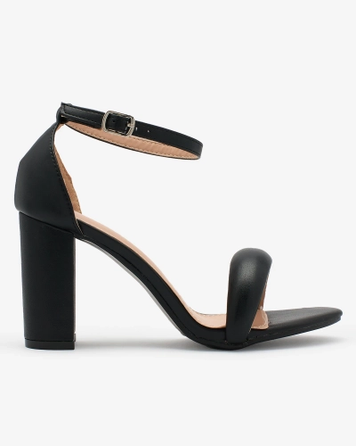 Royalfashion Чорні жіночі босоніжки Vefre на високій шпильці