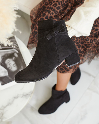 Royalfashion Чорні жіночі черевики на низькій шпильці Referra