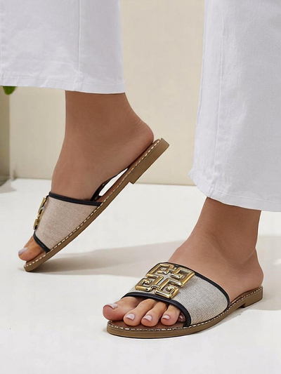 Royalfashion Damen-Slipper mit flacher Sohle Rorole