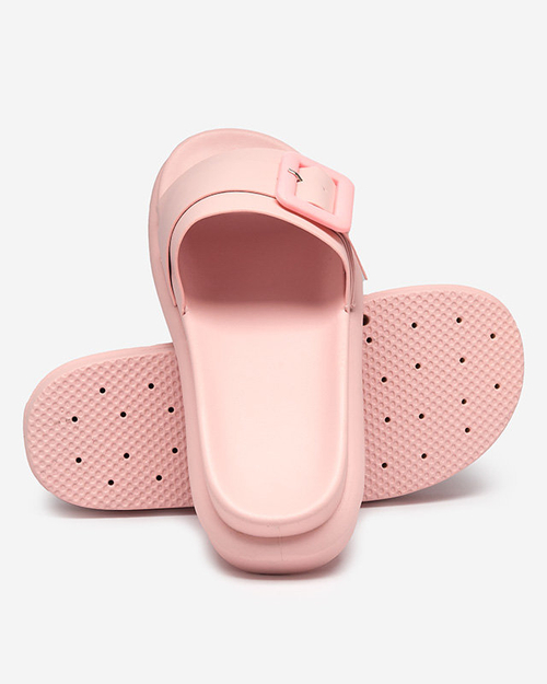 Рожеві жіночі шльопанці з пряжкою Liselda