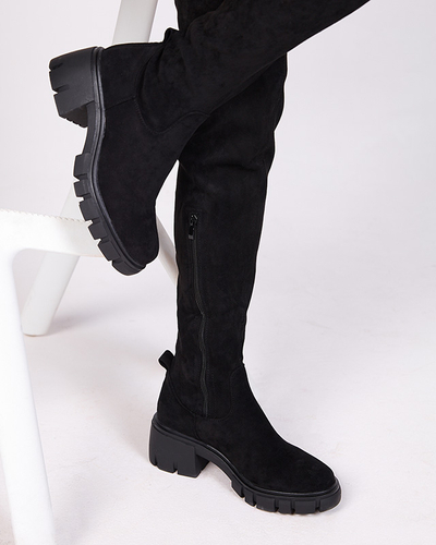 Schwarze Overknee-Stiefel für Damen Netirit - Schuhe
