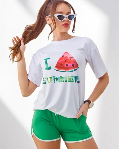 Royalfashion Damen Sportset mit T-Shirt und Shorts Wassermelone
