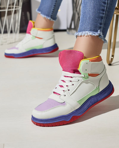 Sportliche Damen-Sneaker in weiß-mint Farbe Aopp- Footwear