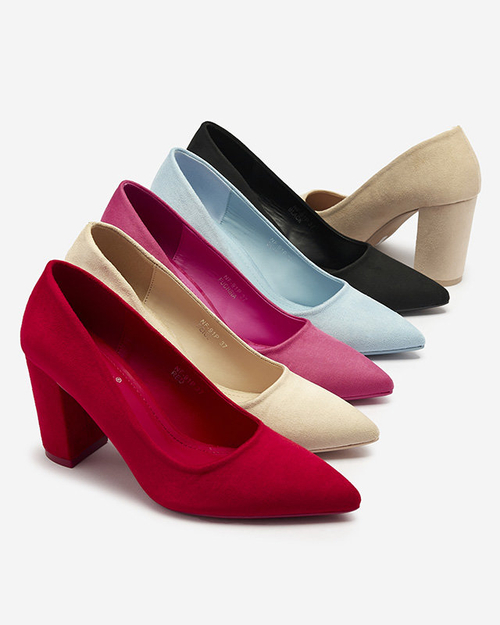 Червоні жіночі туфлі-човники з еко замші Duttos- Footwear