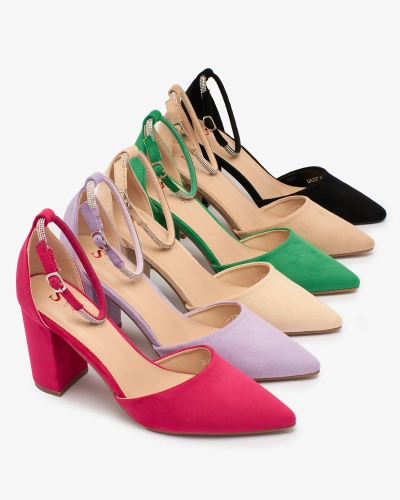 Жіночі туфлі-човники Royalfashion Fuchsia з цирконієм Britica