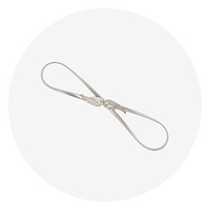 Silberner Damengürtel mit dekorativer Schnalle - Accessoires