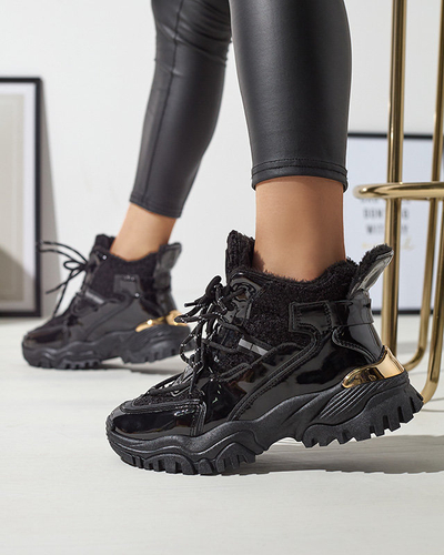 Чорні жіночі утеплені спортивні кросівки Timose - Взуття