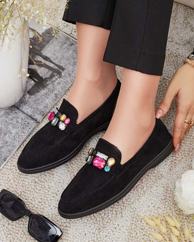 Royalfashion Damen durchbrochene Mokassins Mettele