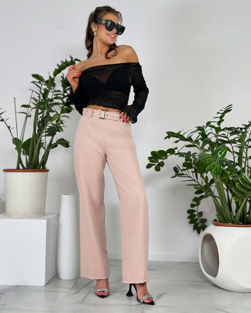 Royalfashion Жіночі широкі штани з тканини