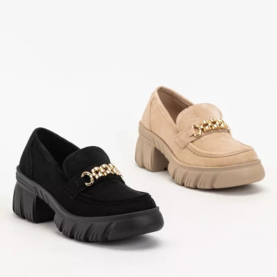 OUTLET Öko-Wildlederschuhe für Damen in Beige Elavis - Schuhe