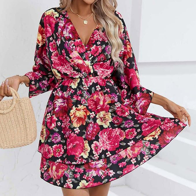 Royalfashion Damen-Minikleid mit originellem Muster
