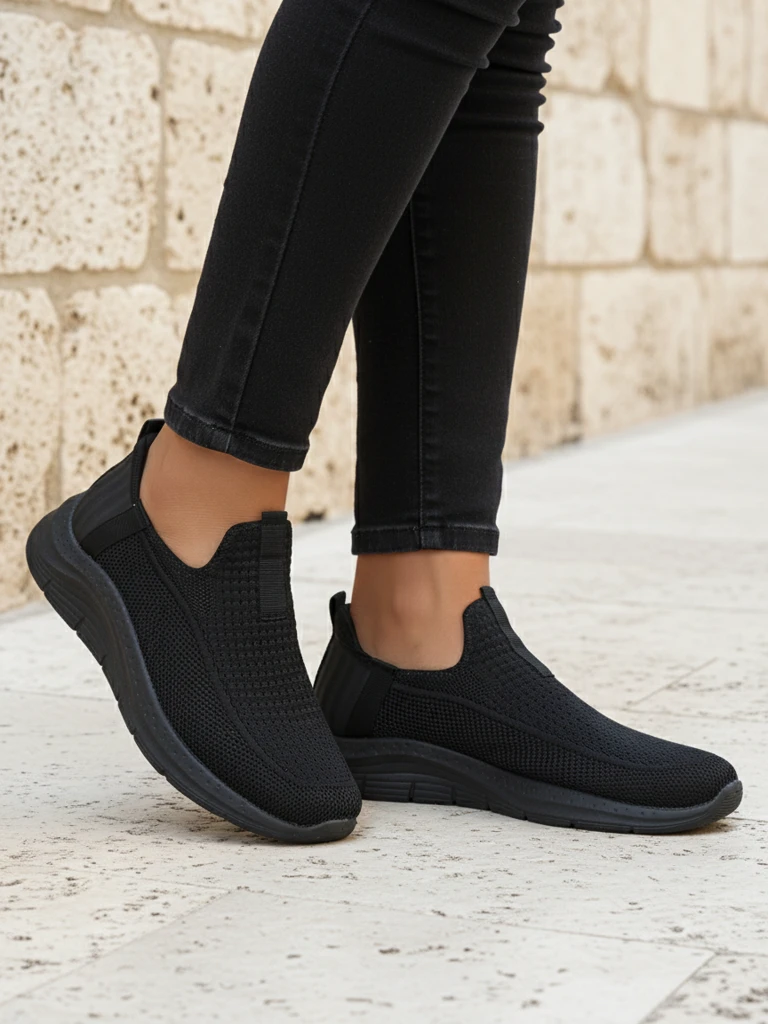 Royalfashion Damen Slip-On Stoff Sportschuhe Secat