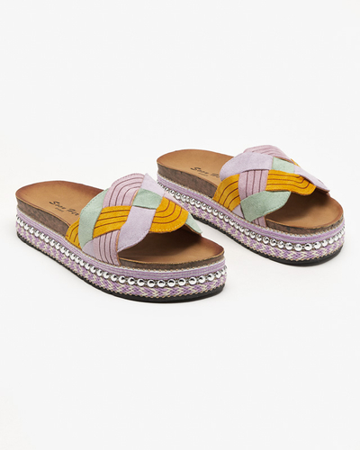 Фіолетові жіночі на грубій підошві Cekolina