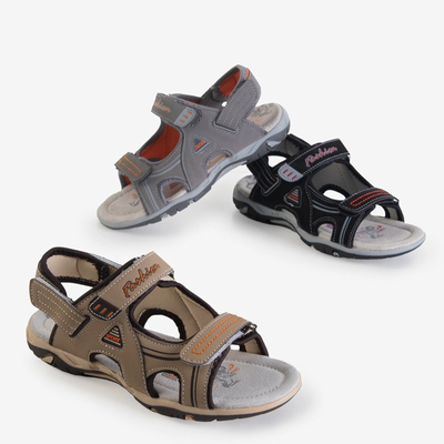 Schwarze Monekin-Klett-Sandalen für Jungen - Schuhe