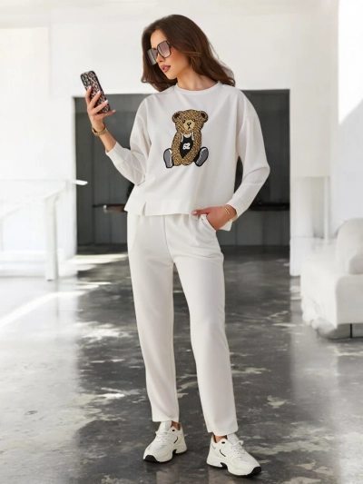 Royalfashion Damen Woven Set mit Bären