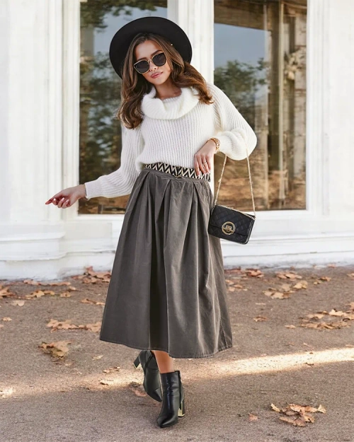 Жіноча міді-спідниця Royalfashion у стилі кордурова