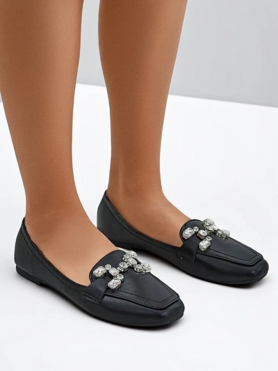 Royalfashion Damenmokassins mit Rocailles Lecilla