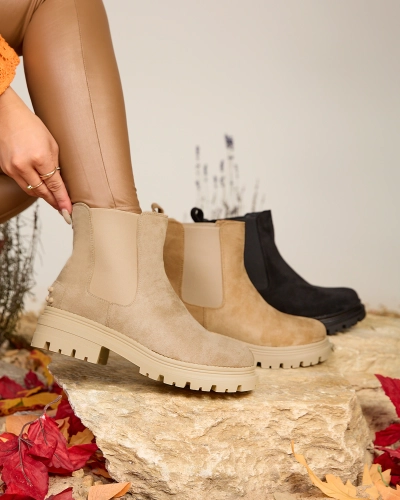 Royalfashion Beige isolierte Comfy Walk Damenstiefel