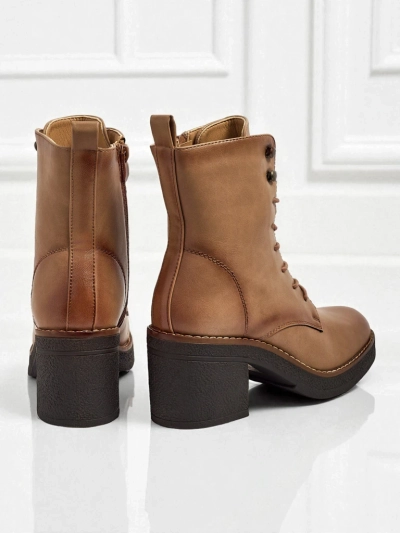 Damen Stiefeletten aus Öko-Leder mit Blockabsatz Zeltra