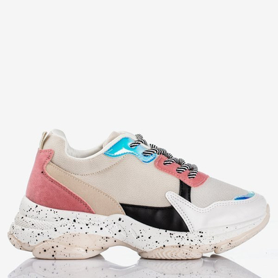 Mehrfarbige Damenschuhe mit holografischen Muzzis-Einsätzen - Schuhe 1