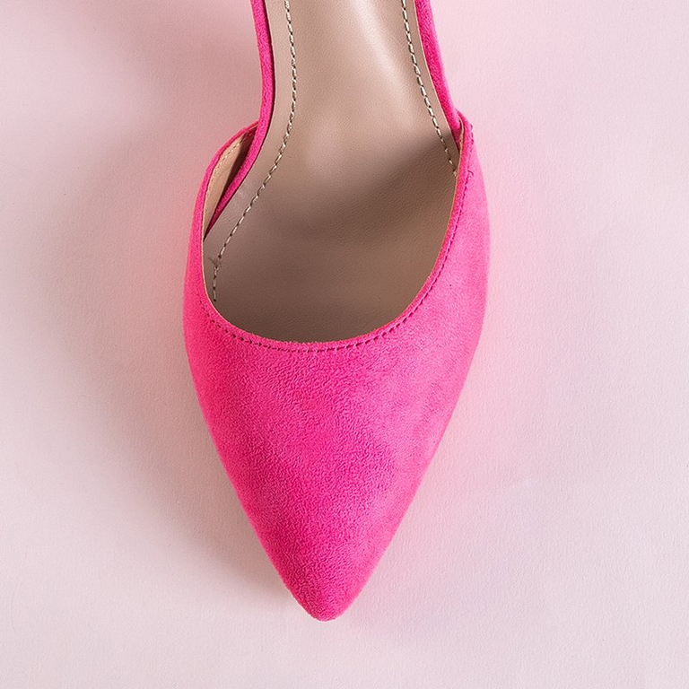 Neonrosa Damensandalen auf dem Luxuriance Post - Footwear