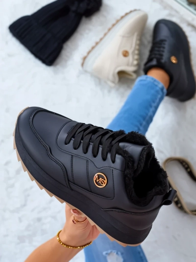 Royalfashion Warmed women's sneakers with fur Casot