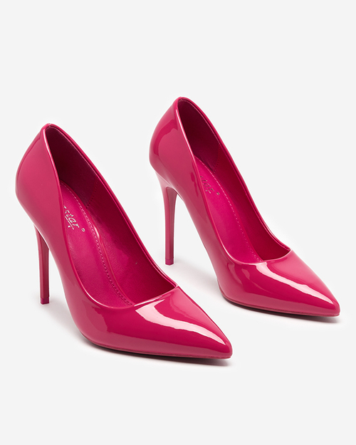OUTLET Жіночі лаковані туфлі кольору фуксії на високому каблуці Merika - Одяг