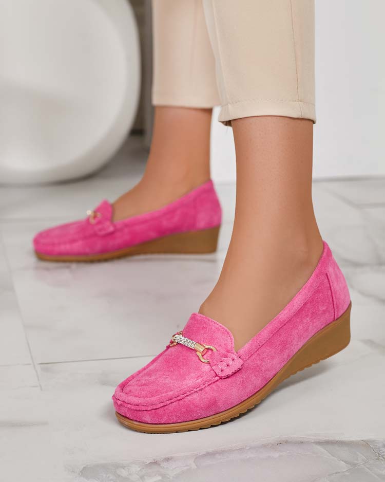 Royalfashion Damen eko Wildleder Mokassins Ewo