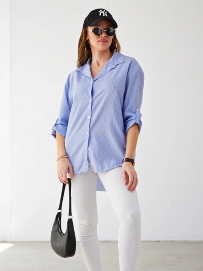 Royalfashion Damen gestreiftes Hemd