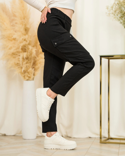 Royalfashion Gerade Damen-Kampfhose in Schwarz