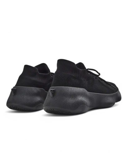 Damen Sneakers Aura Nero Schwarz Stoff Flache Sohle 4.5cm