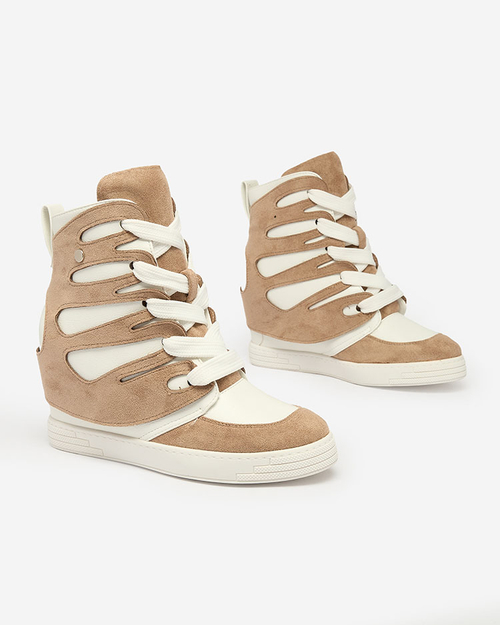 Royalfashion Світло-коричневі жіночі спортивні черевики Pamstinsa на підборах