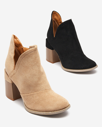 Schwarze Damenstiefeletten mit Ausschnitten Encura - Footwear