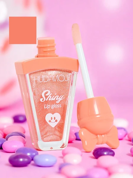 Glitzer-Lipgloss Farbe Coral