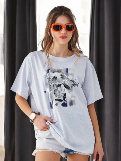 Royalfashion Damen Baumwoll-T-Shirt mit Druck