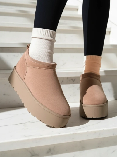 Royalfashion Damen Kurzstiefel a'la Schneestiefel Ozozi