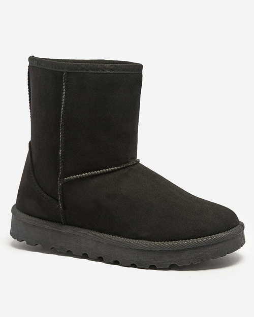 Черевики жіночі утеплені з екозамші чорного кольору Xetik - Взуття