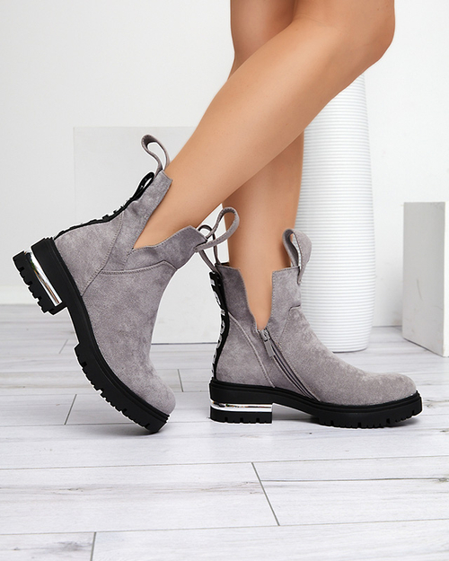 Світло-сірі жіночі чоботи Dezi