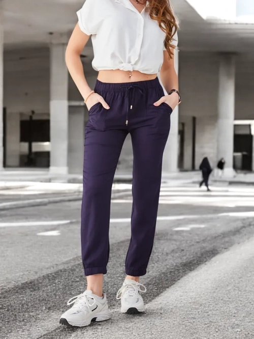 Sofía Гранатові Довгі Штани з Ліоцеллу